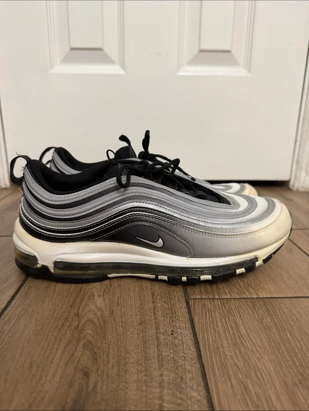 Nike Air Max 97 Men’s Sneakers In Gradient Black, Gray & Cream